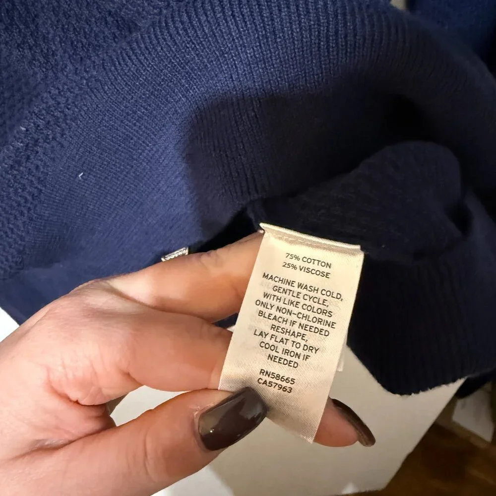 🏷 *NWT* ✨ Nordstrom Navy Textured Crewneck Sweater ✨